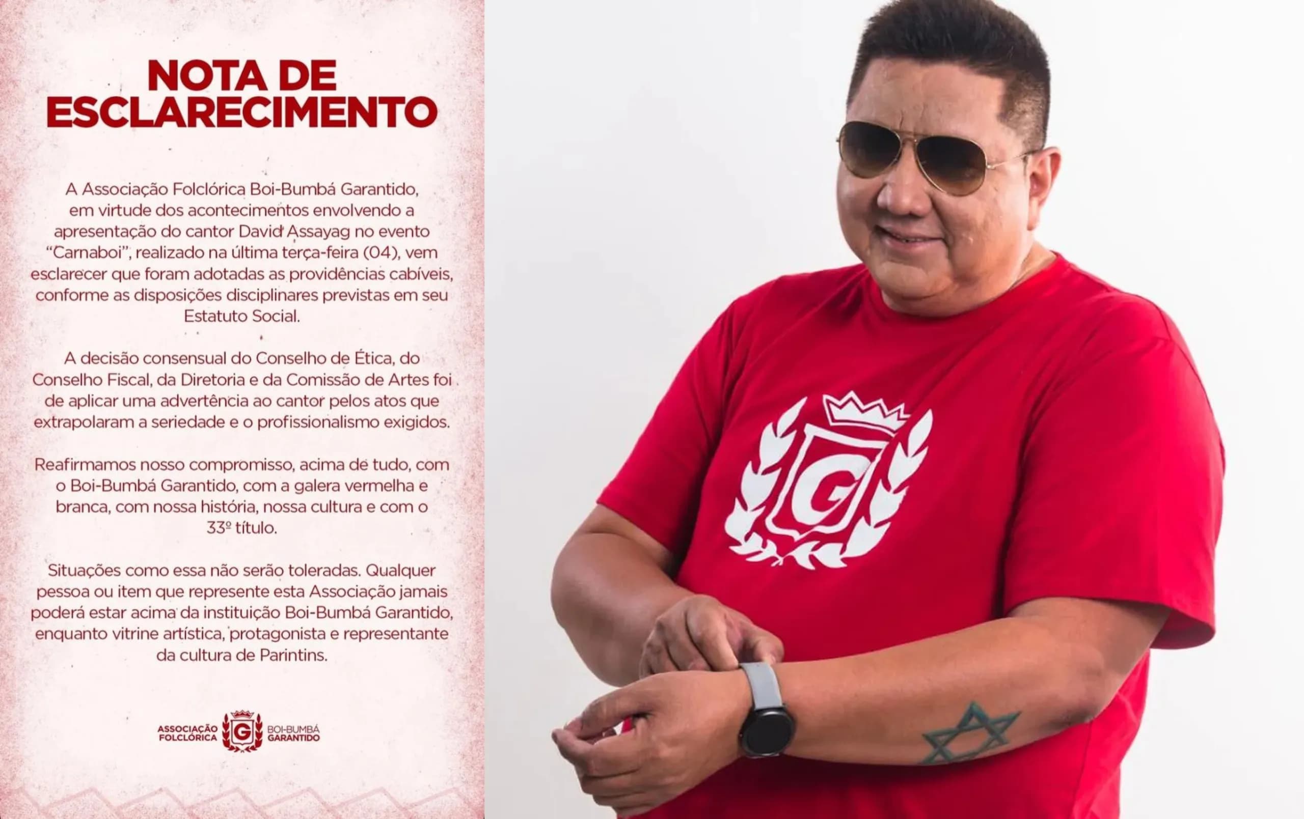 Boi Garantido pune David Assayag após palavrões e toada do Caprichoso no Carnaboi de Parintins