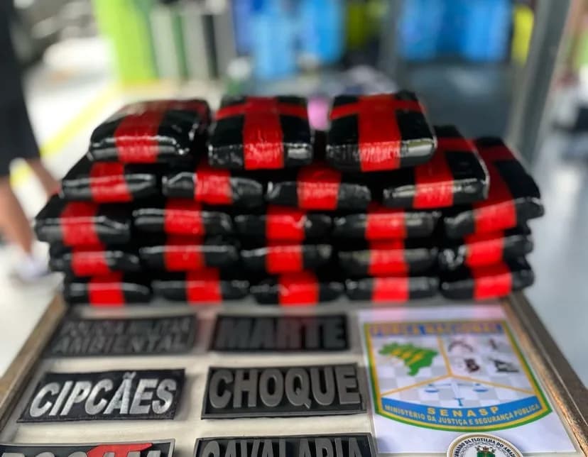 Polícia encontra 30kg de cocaína escondida em bagagem em barco de Tabatinga