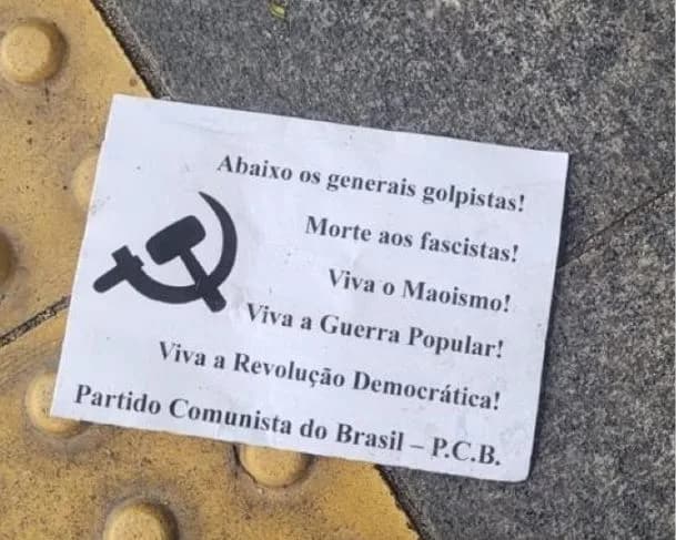 Mensagens de ódio de partido comunista são espalhadas em explosão de bomba em SP