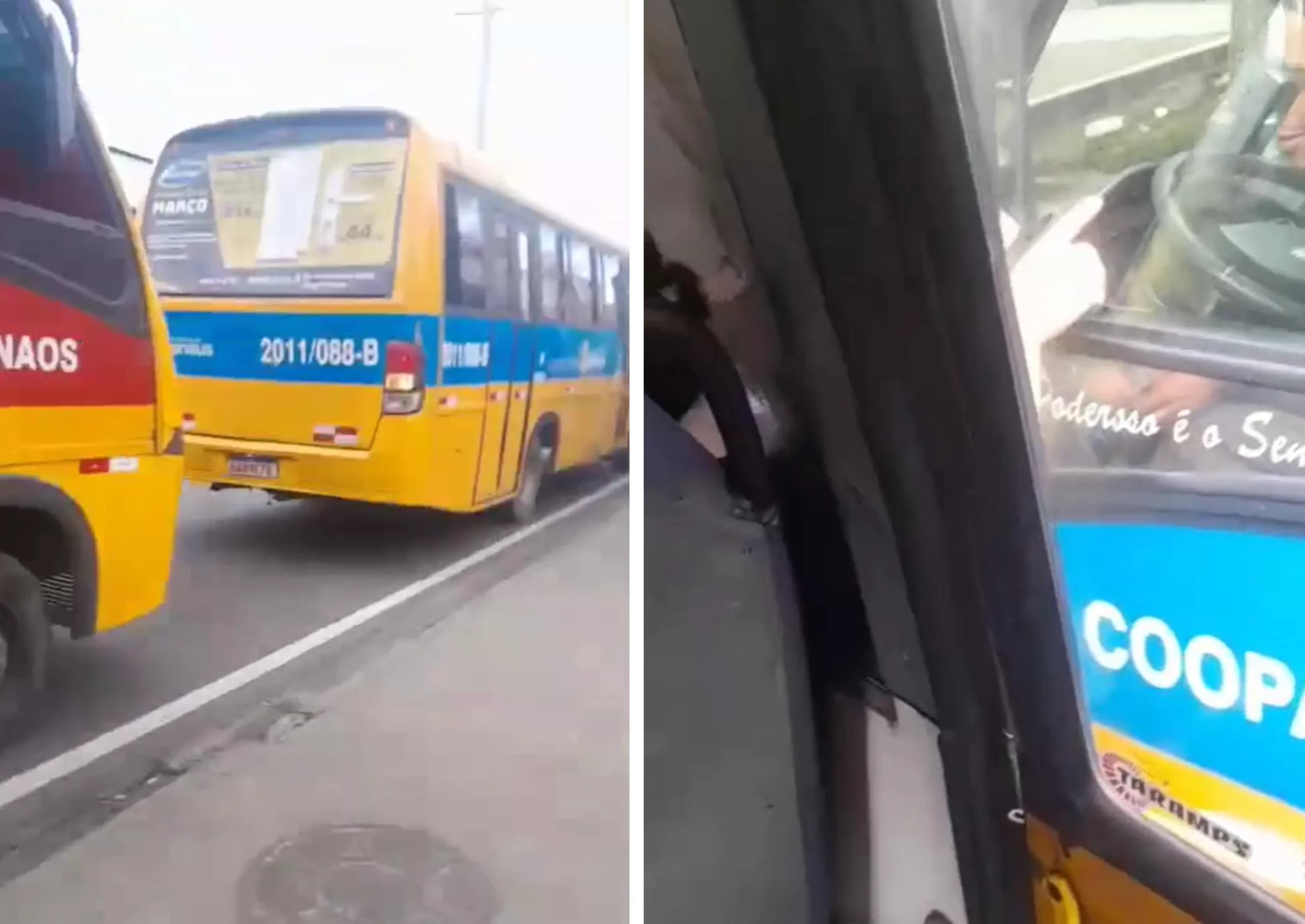 VÍDEOS: Motoristas de ‘amarelinhos’ brigam por passageiros em Manaus