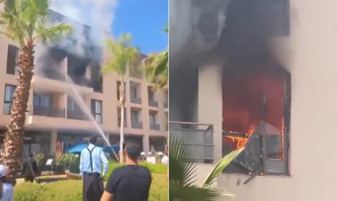 VÍDEO: Hotel de Cristiano Ronaldo pega fogo no Marrocos