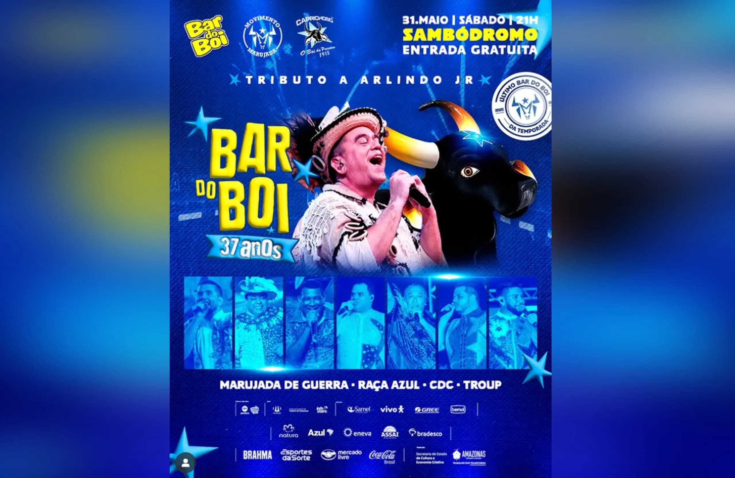 Bar do Boi encerra temporada de 2025 com homenagem a Arlindo Jr. e celebra 37 anos de tradição