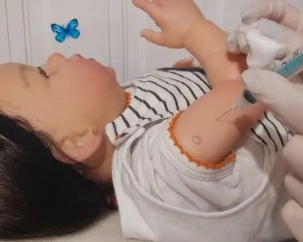 Mulher leva bebê reborn para tomar vacina em posto de saúde em SC