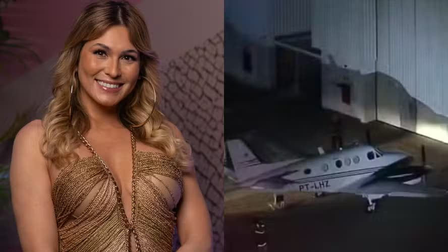 Avião com Lívia Andrade tem problema no trem de pouso e causa pânico em passageiros