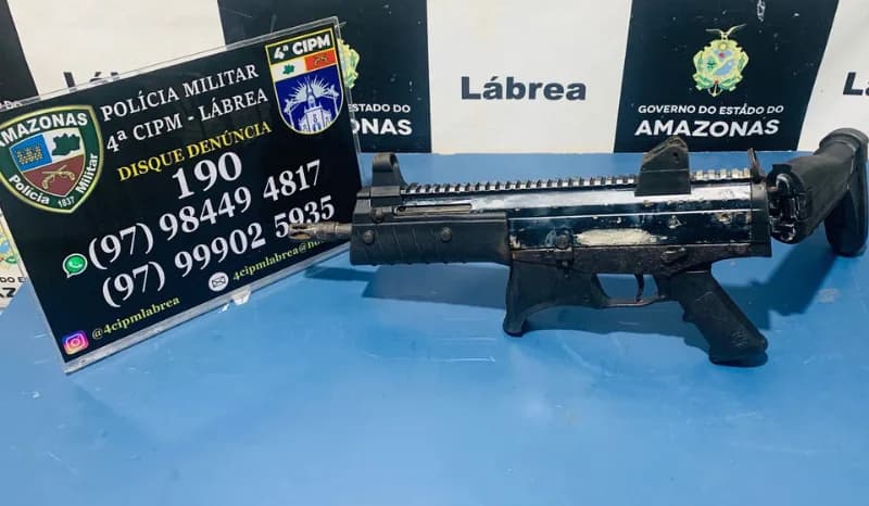 Submetralhadora é localizada enterrada em mata em Lábrea