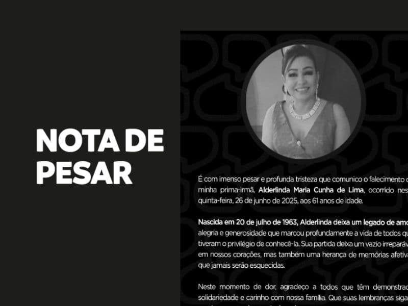 Prefeitura de Manaus emite nota de pesar pela morte de prima do prefeito David Almeida