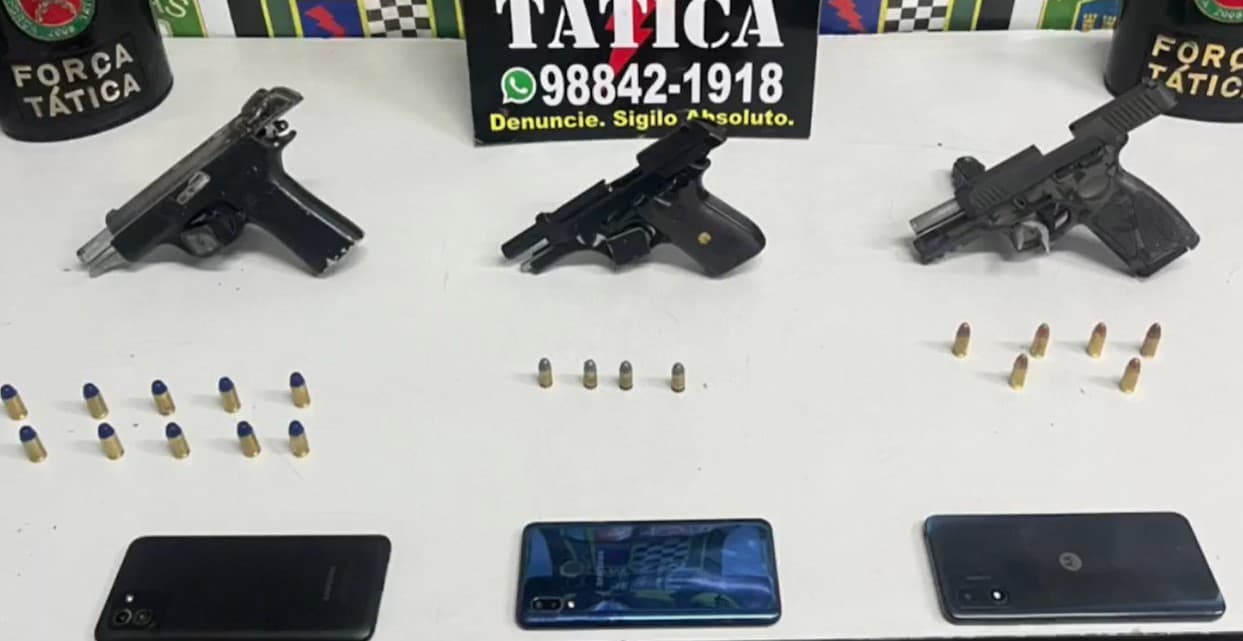 Ação da Força Tática impede possível confronto e apreende armas na Zona Norte de Manaus
