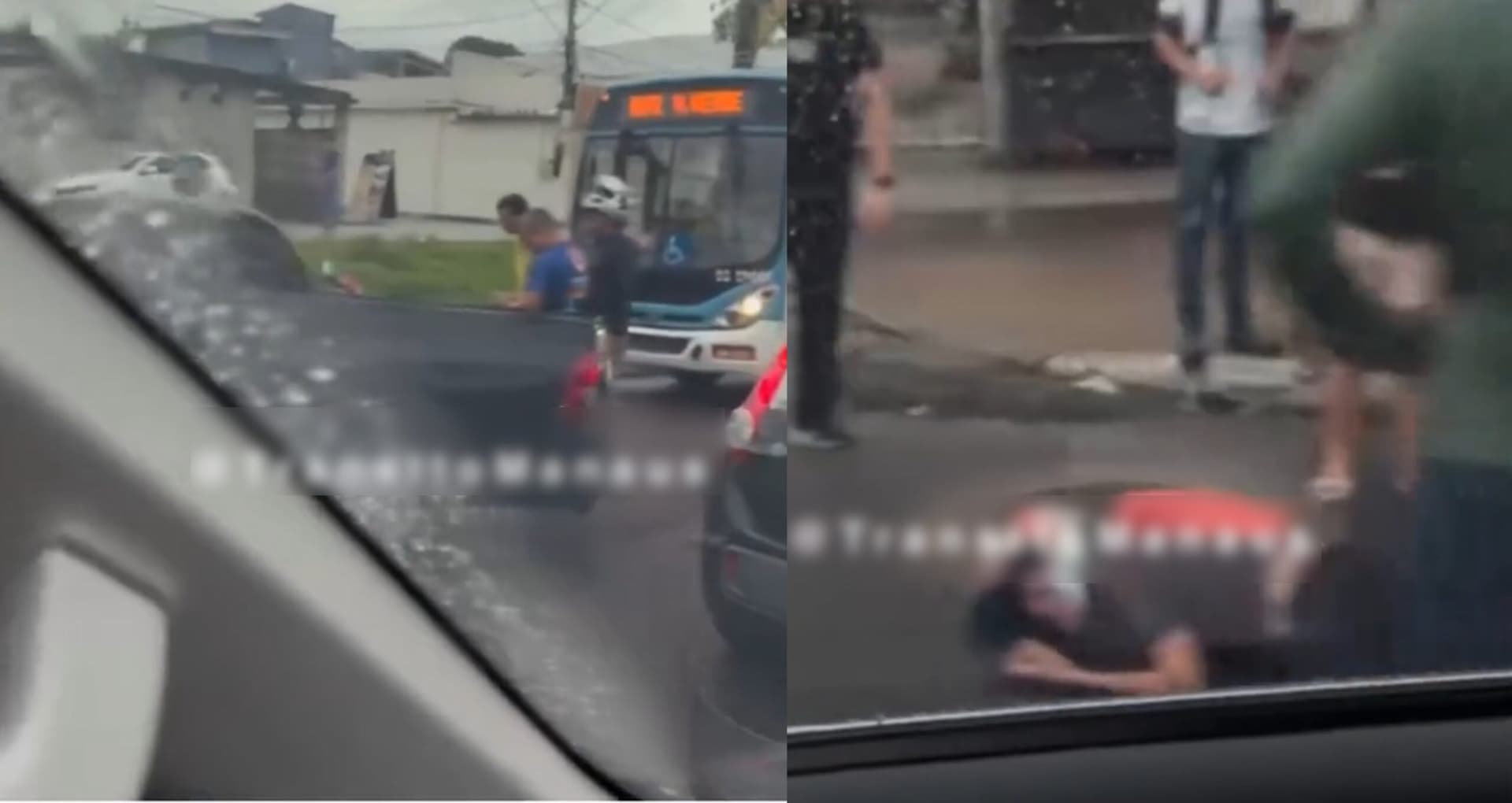 VÍDEO: Dois acidentes com motociclistas ocorrem em sequência na avenida Pedro Teixeira, em Manaus