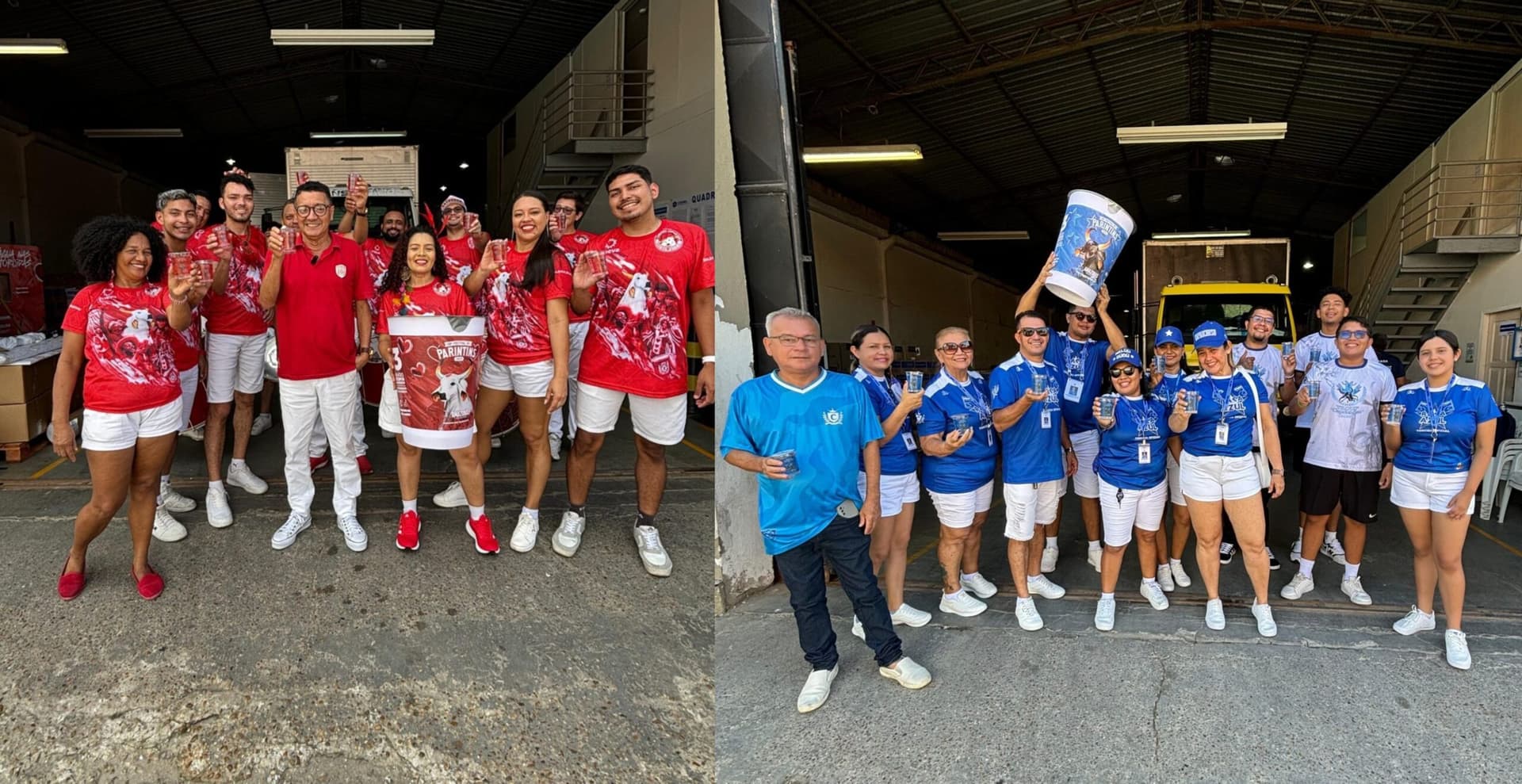 Cosama realiza a entrega de copos envasados aos bumbás Caprichoso e Garantido