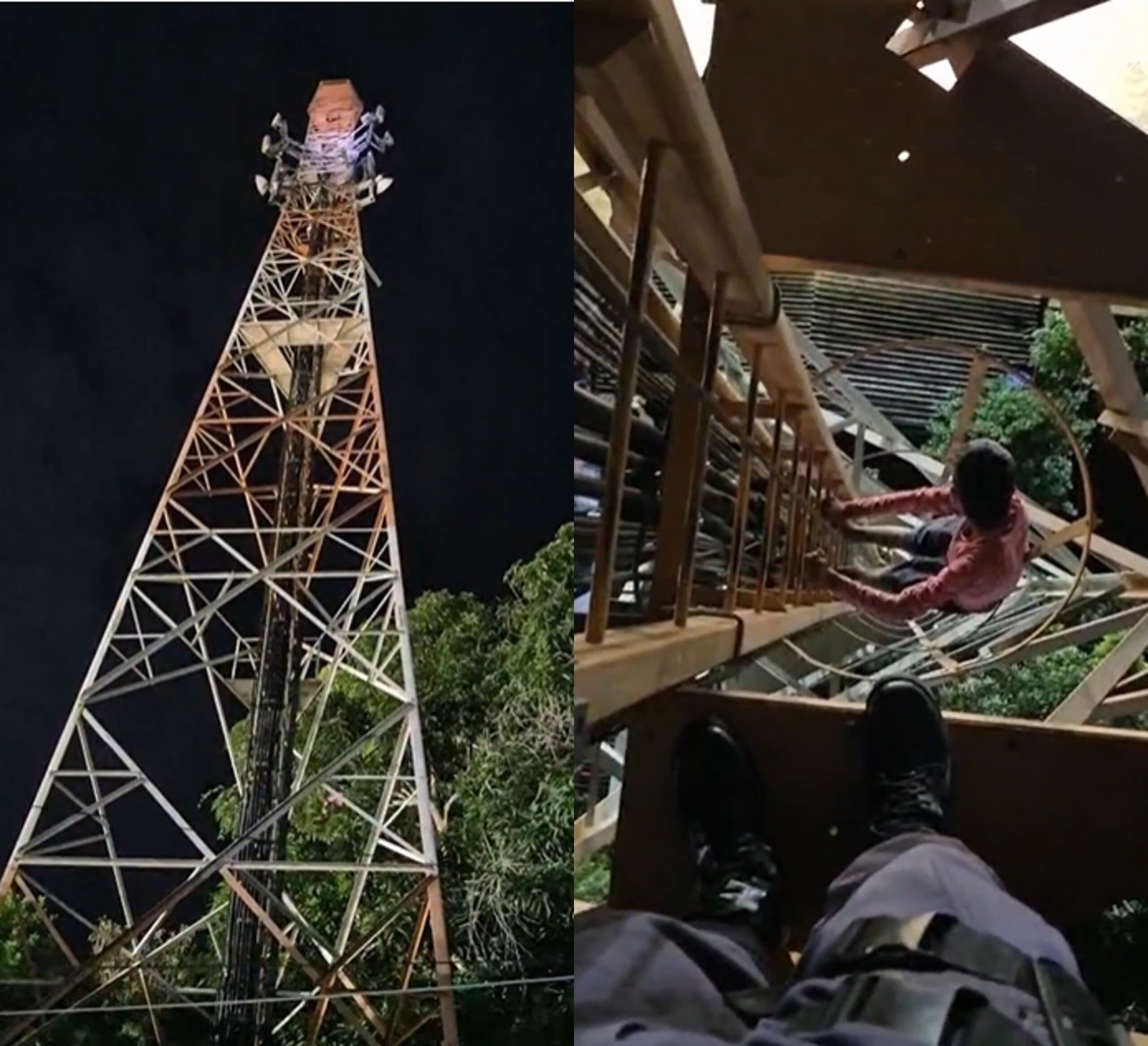 Adolescente de 13 anos é flagrado atuando como olheiro do tráfico em torre de telefonia em Manaus