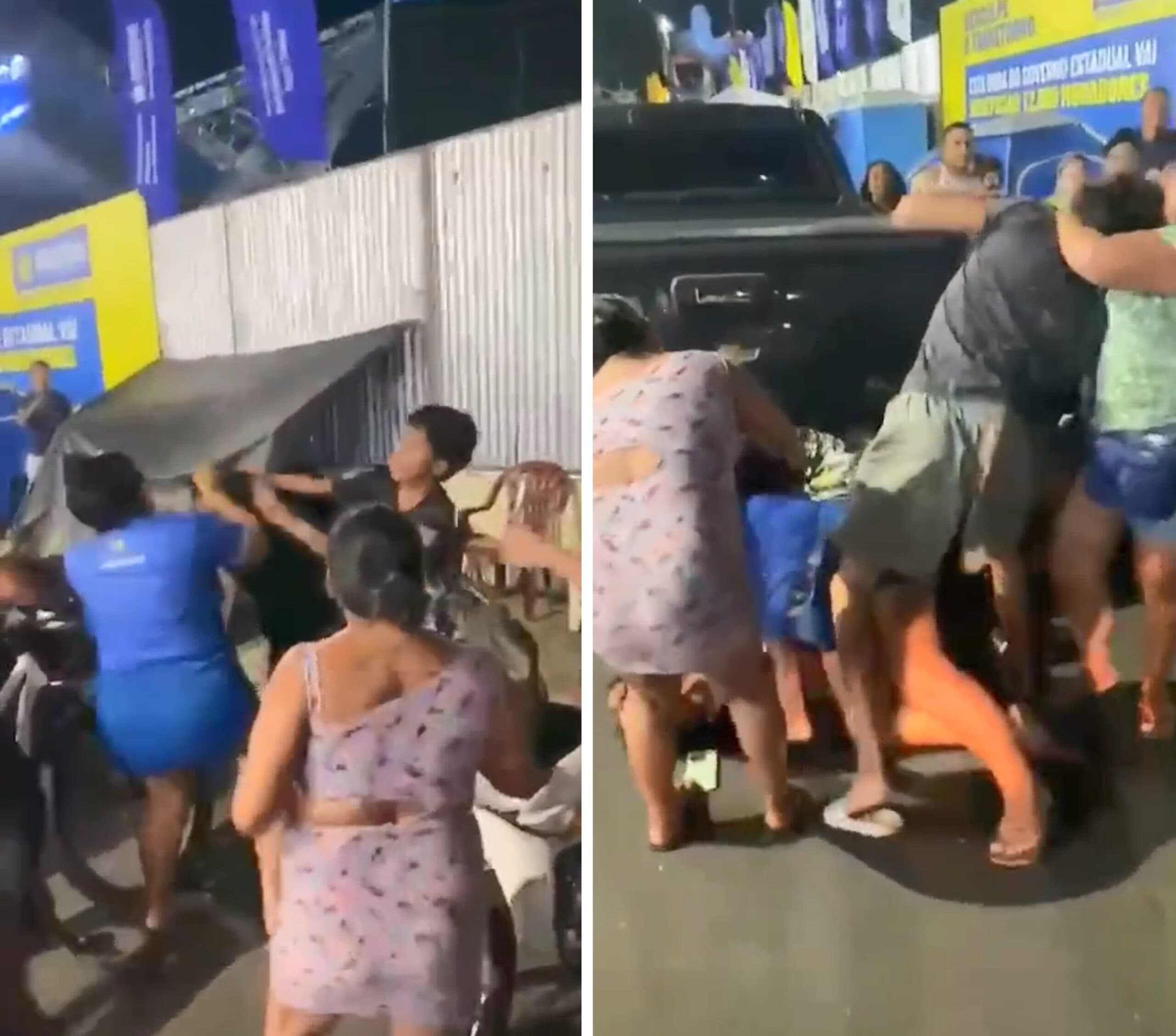 Confusão na fila: mulheres são flagradas em briga por lugar da Galera do Caprichoso em Parintins