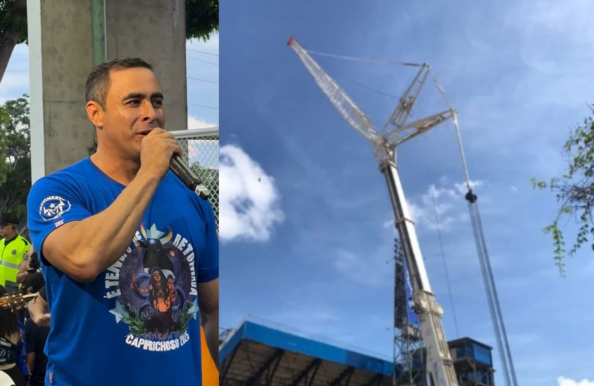 Presidente do Caprichoso confirma utilização do guindaste na apresentação em 2025 em Parintins