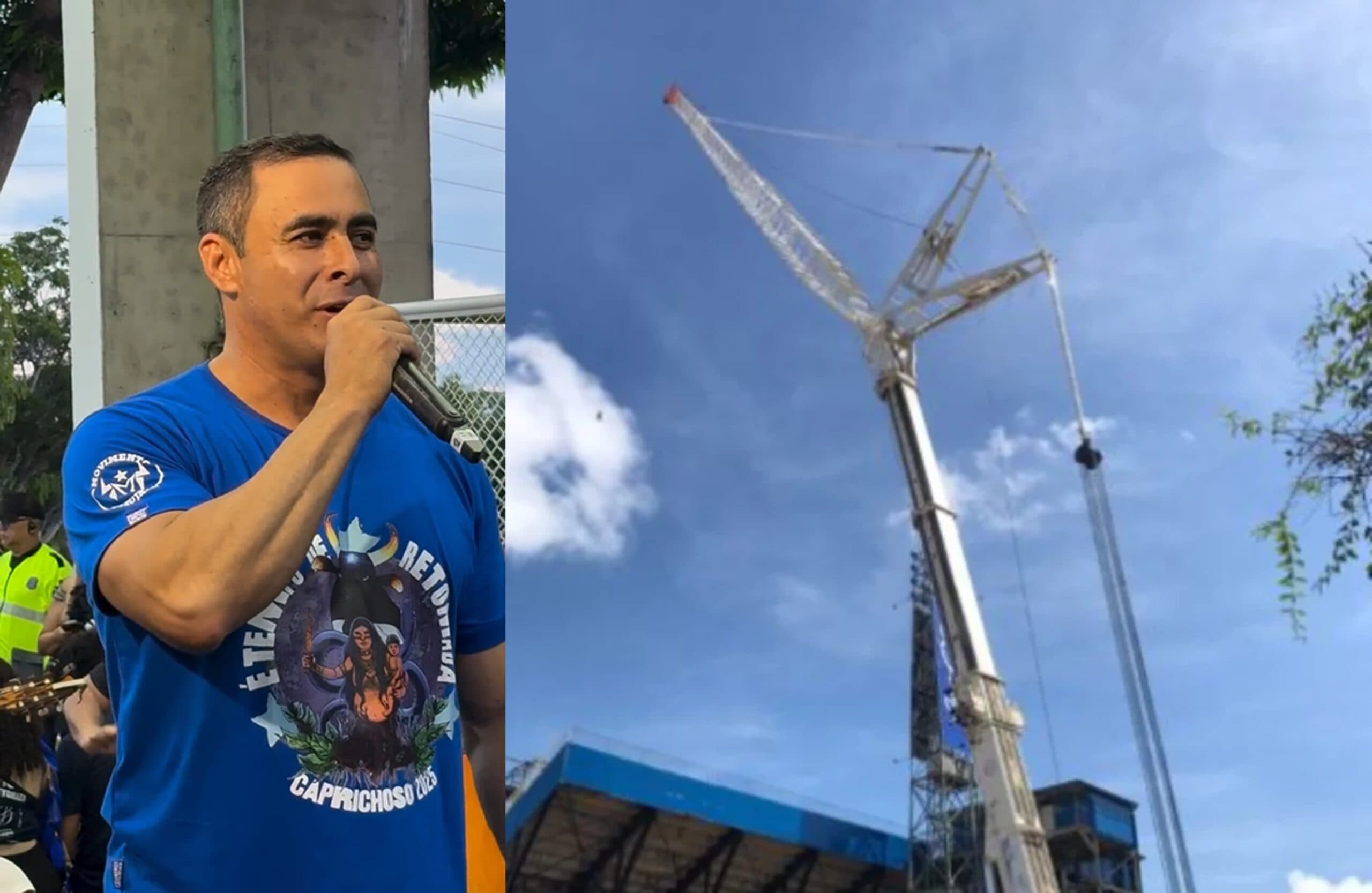 Presidente do Caprichoso confirma utilização do guindaste na apresentação em 2025 em Parintins