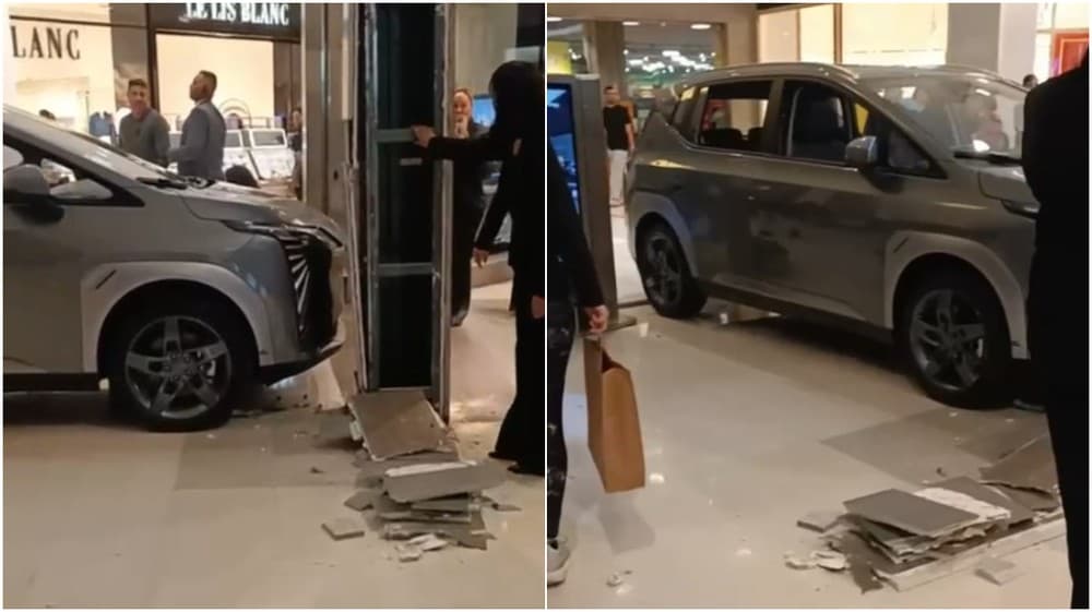 Criança bate carro de R$ 175 mil exposto em shopping e destrói vitrine de joalheria em SP