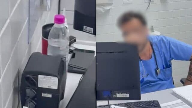 VÍDEO: Médico é afastado após ser flagrado consumindo álcool antes de plantão em pronto-socorro