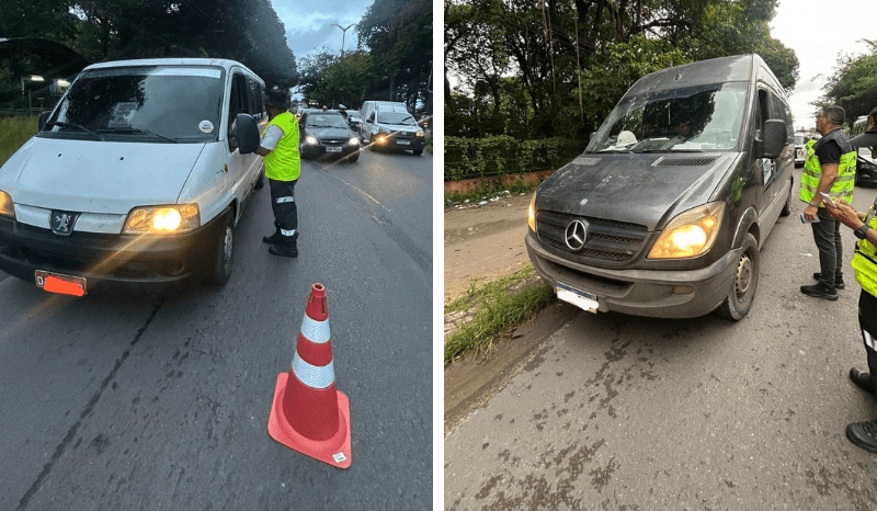 Fiscalização apreende sete vans irregulares na zona leste de Manaus