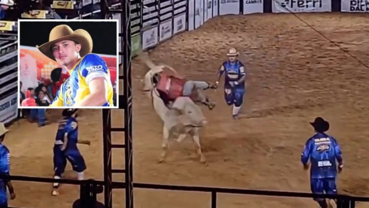 VÍDEO: Peão morre após ser pisoteado por touro durante rodeio em Cuiabá