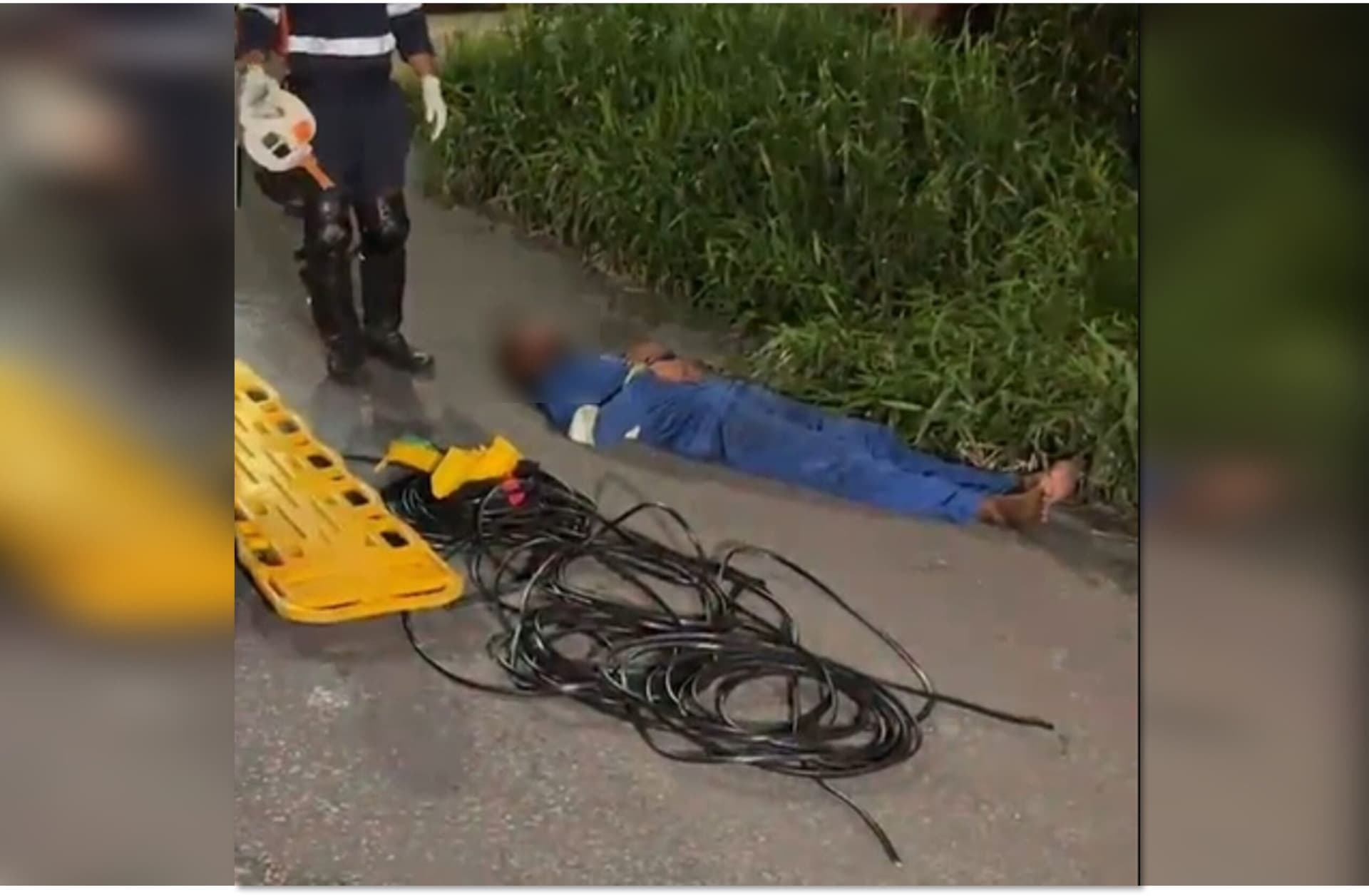 Suspeito de furto de fios é agredido e socorrido em estado grave em Manaus