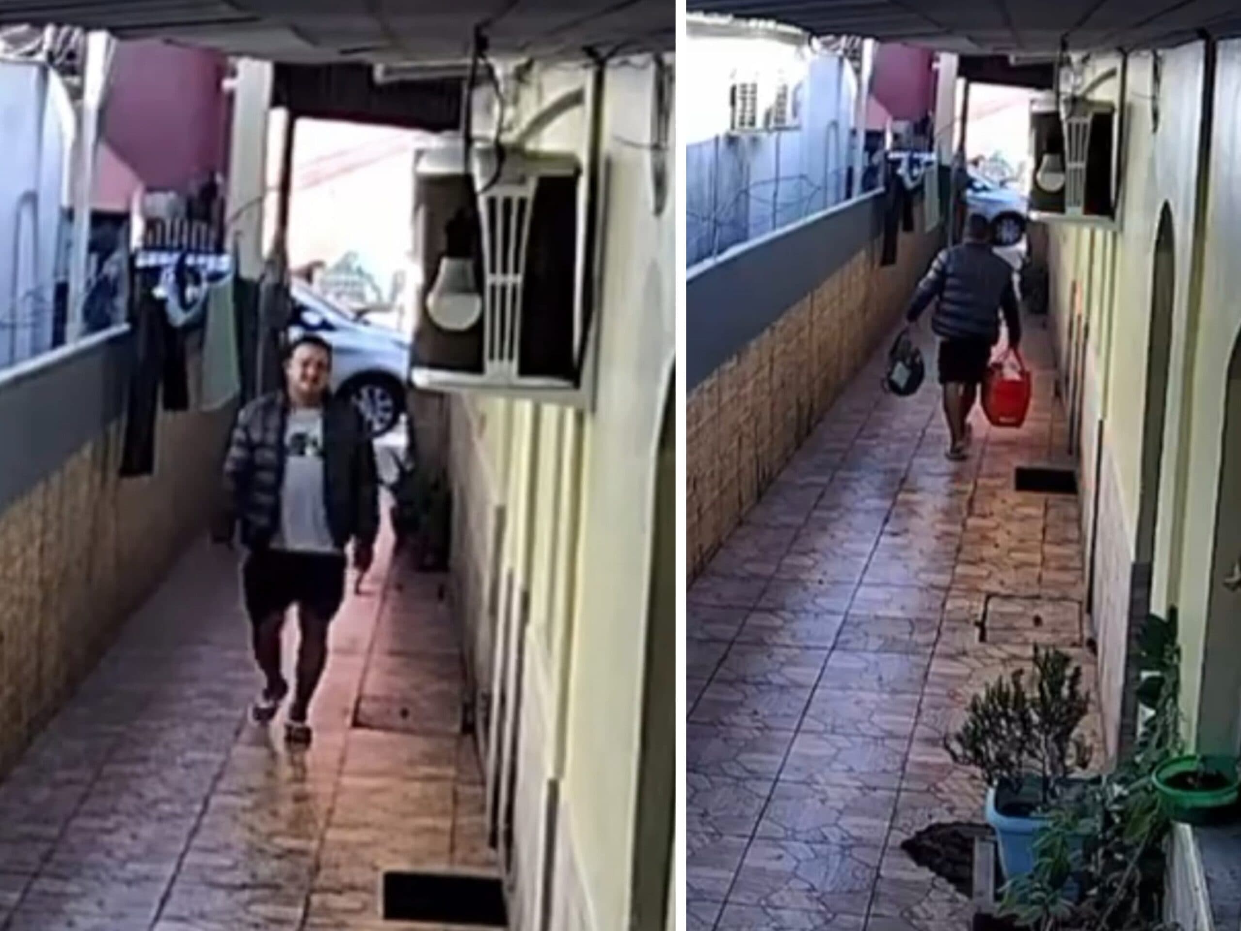 VÍDEO: homem invade kitnet e tenta fugir com objetos, mas acaba preso em flagrante em Manaus