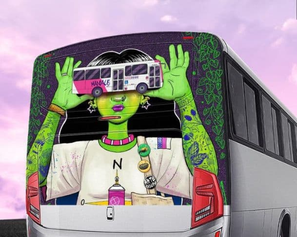 Manaus recebe primeira edição do “Arte no Busão” que transforma ônibus em galeria itinerante