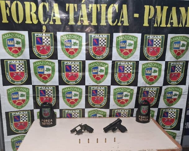 Força Tática apreende arma de fogo e simulacro após confronto no interior do AM