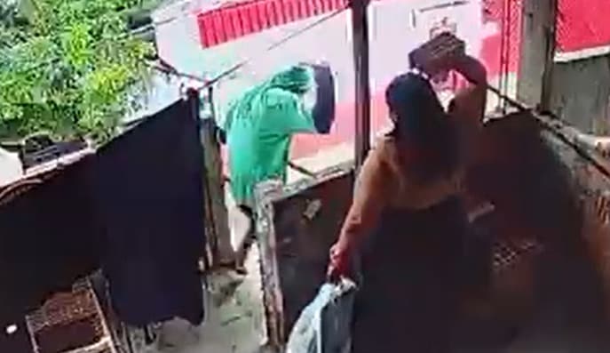 VÍDEO: Ladrão desmaia após pegar tijolada em tentativa de assalto em Manaus