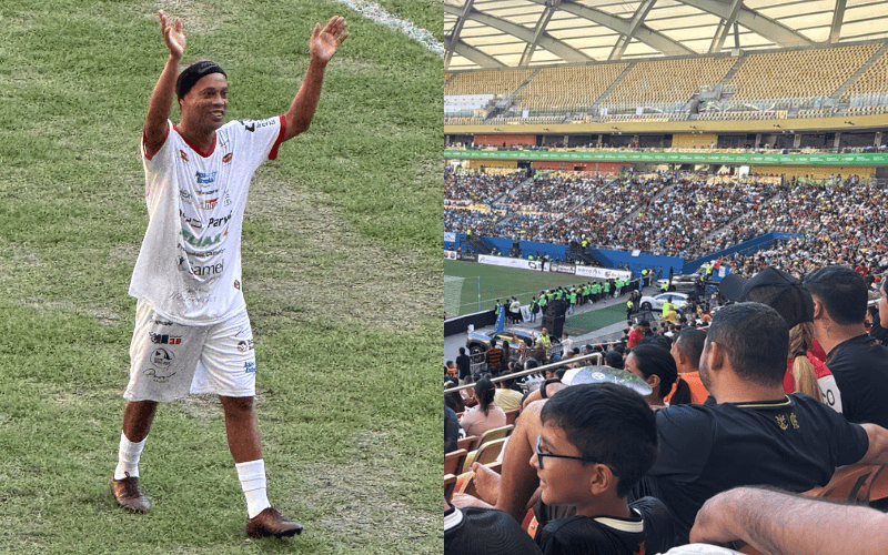 Jogo das Estrelas reúne lendas do futebol e arrecada alimentos em Manaus