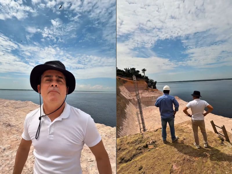 David Almeida reassume prefeitura após recesso vistoriando obras do Mirante Encontro das Águas