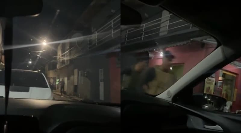 VÍDEO: Motorista flagra fuga de criminosos armados após confronto entre facções em Manaus