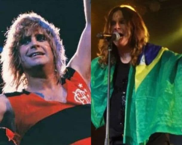 Ozzy Osbourne ja usou camisa do flamengo e bandeira brasileira em show na Argentina; relembre as histórias