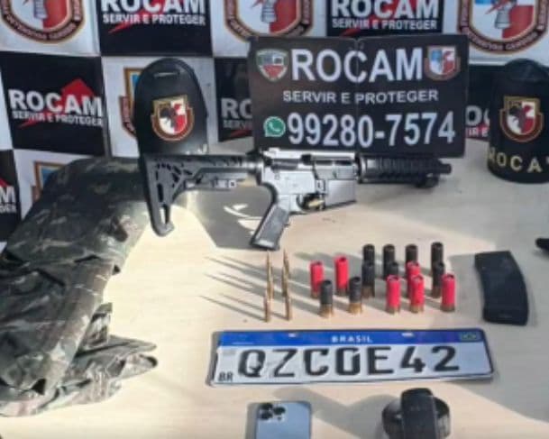 ROCAM apreende fuzil e munições em operação na zona Oeste de Manaus