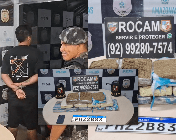 Jovem é preso com 12 kg de skunk em caixas térmicas na zona Centro-Sul de Manaus