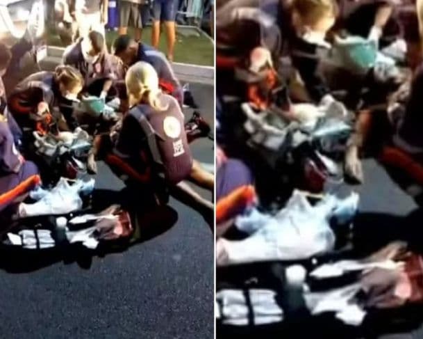 Jovem eletrocutado em poste no estacionamento de Shopping segue em estado grave