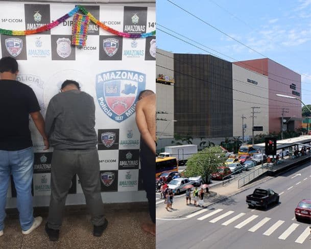 Tentativa de furto em shopping de Manaus é frustrada por seguranças e suspeitos são presos