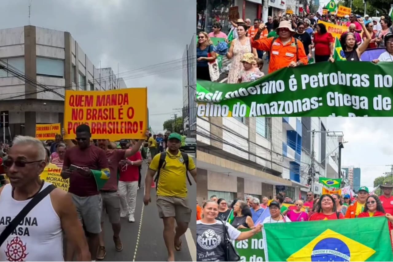 VÍDEO: Em defesa da soberania nacional, esquerda vai às ruas em Manaus neste 7 de Setembro