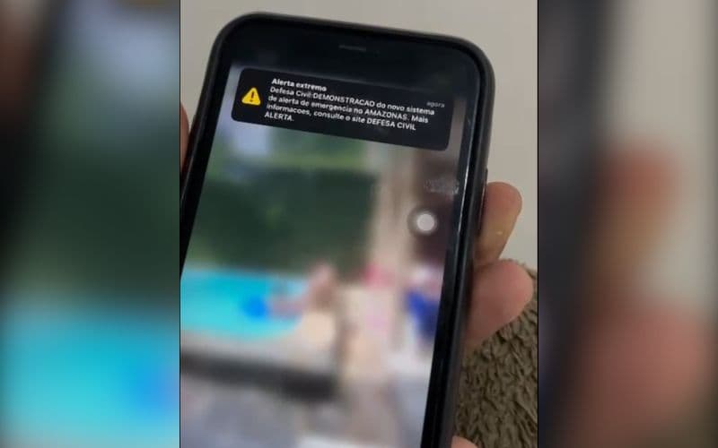 ‘Que susto!’: Defesa Civil faz simulação de alerta em celulares de Manaus