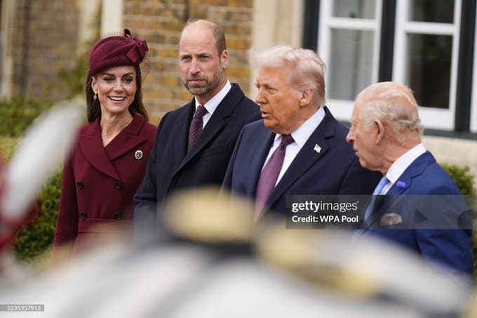 Trump é recebido pelo rei Charles III e família real na Inglaterra