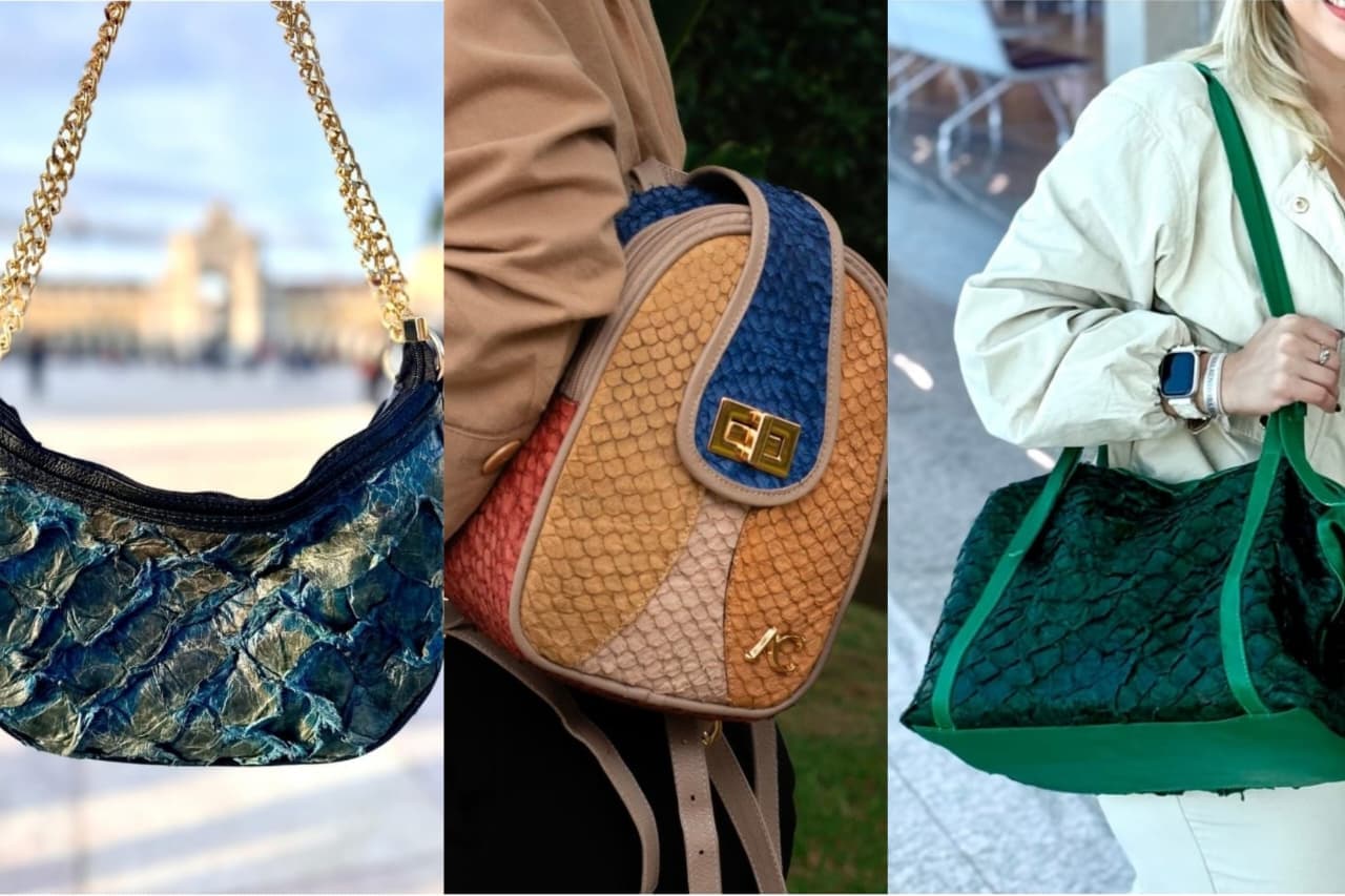Moda sustentável: empresa transforma resíduos de pirarucu e outros peixes amazônicos em acessórios de luxo