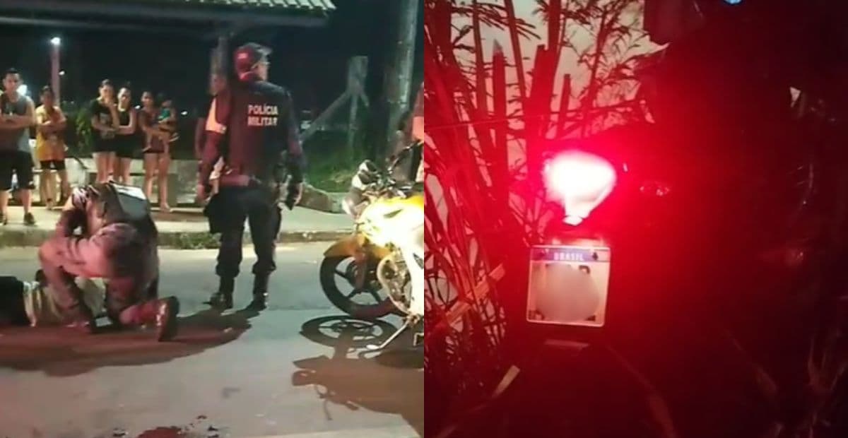 Acidente com duas motos e pedestre deixa um ferido com pé decepado em Manaus
