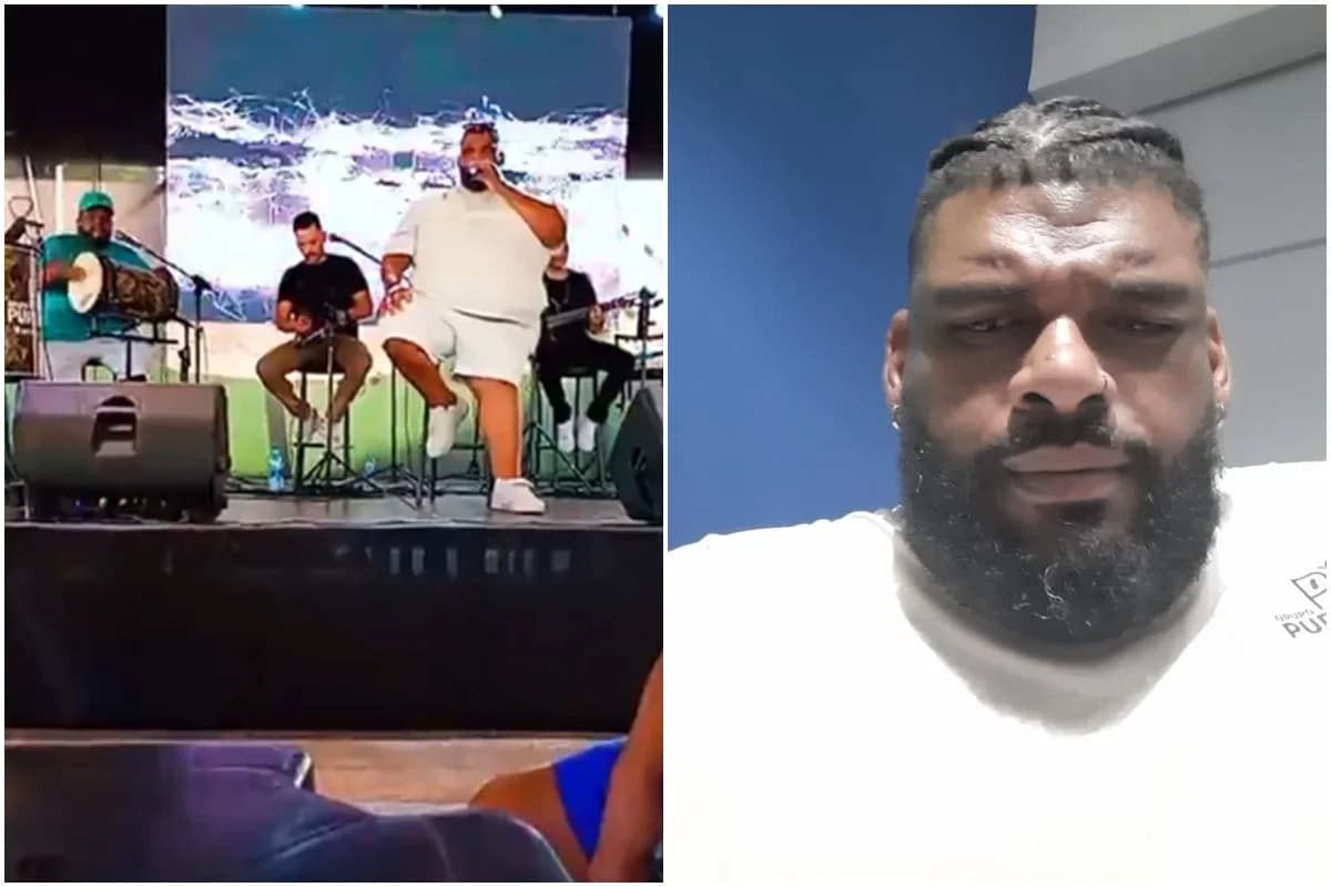 VÍDEO: Cantor é empurrado de palco e acusado de assédio em SP