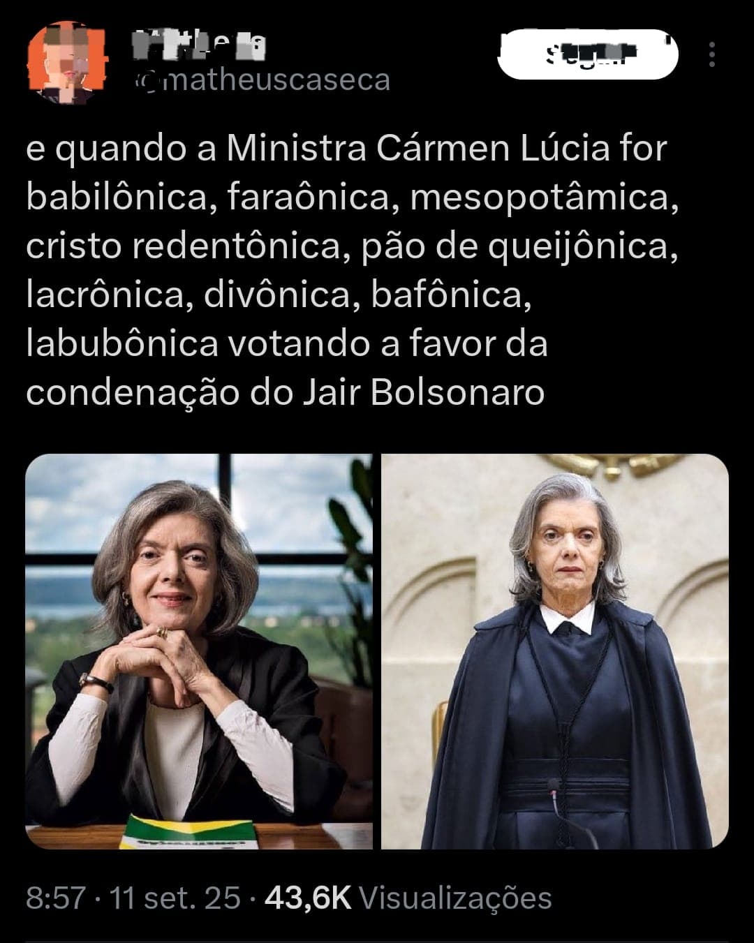 Expectativa por voto de Cármen Lucia vira meme e toma conta das redes; veja