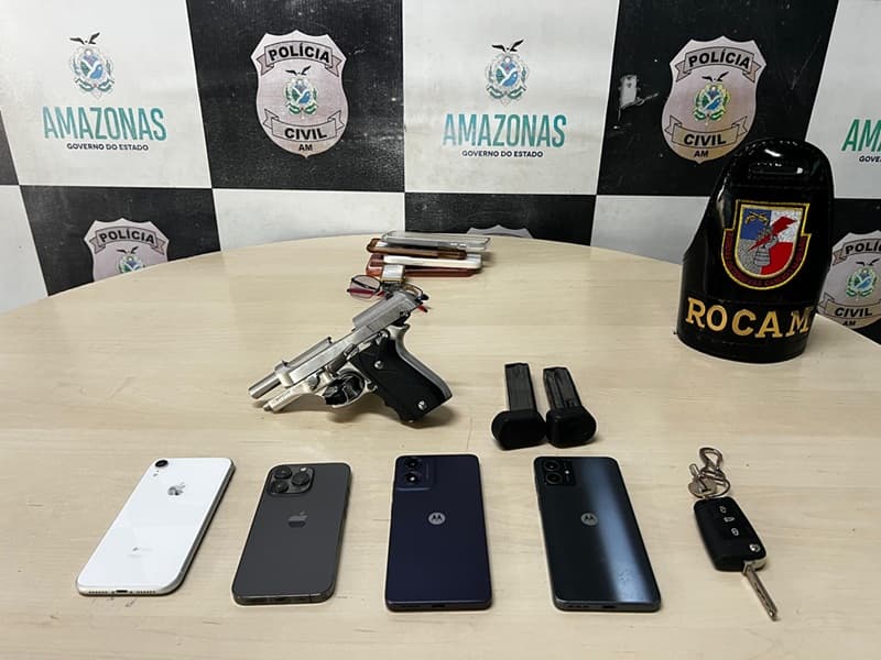 Trio armado é preso após denúncia de arrastão no Centro de Manaus