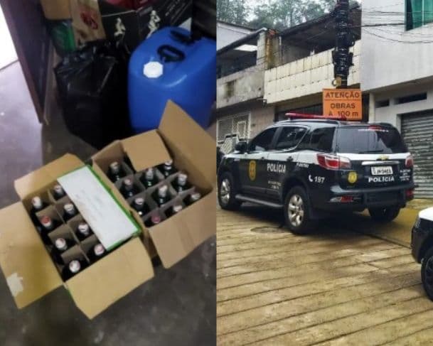 Operação fecha fábrica ilegal que utilizava metanol para adulterar bebidas