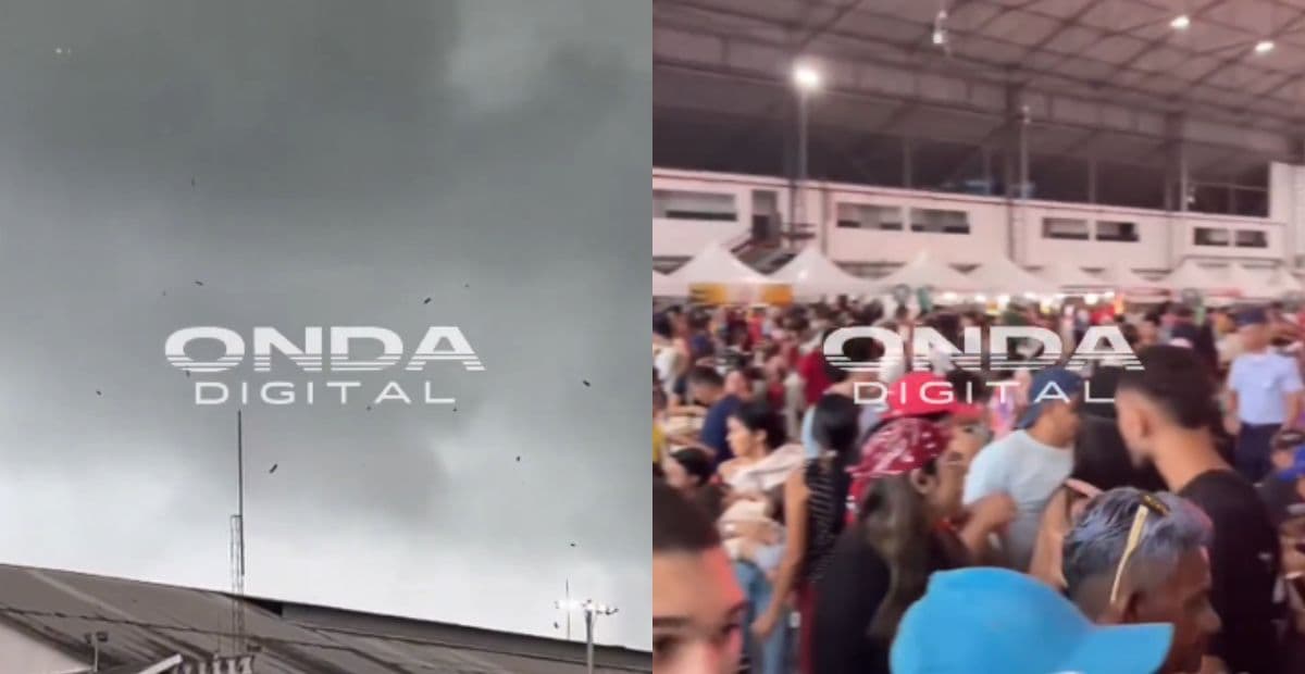Forte ventania causa destelhamento e assusta visitantes de evento na Base Aérea de Manaus; veja o vídeo