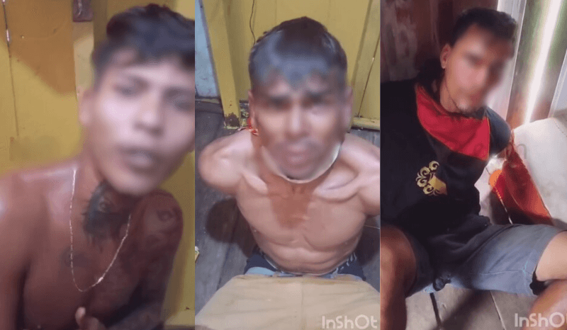 VÍDEO: Homem faz apelo ao ser torturado por tribunal do crime em Manacapuru: “Não roubem mais”