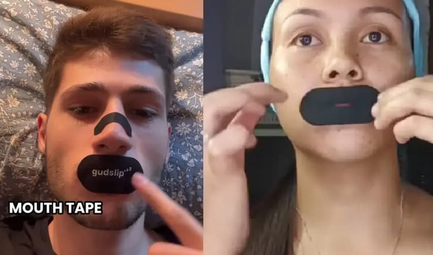 Trend no TikTok incentiva pessoas a dormirem de boca tapada com fita e especialistas alertam sobre riscos