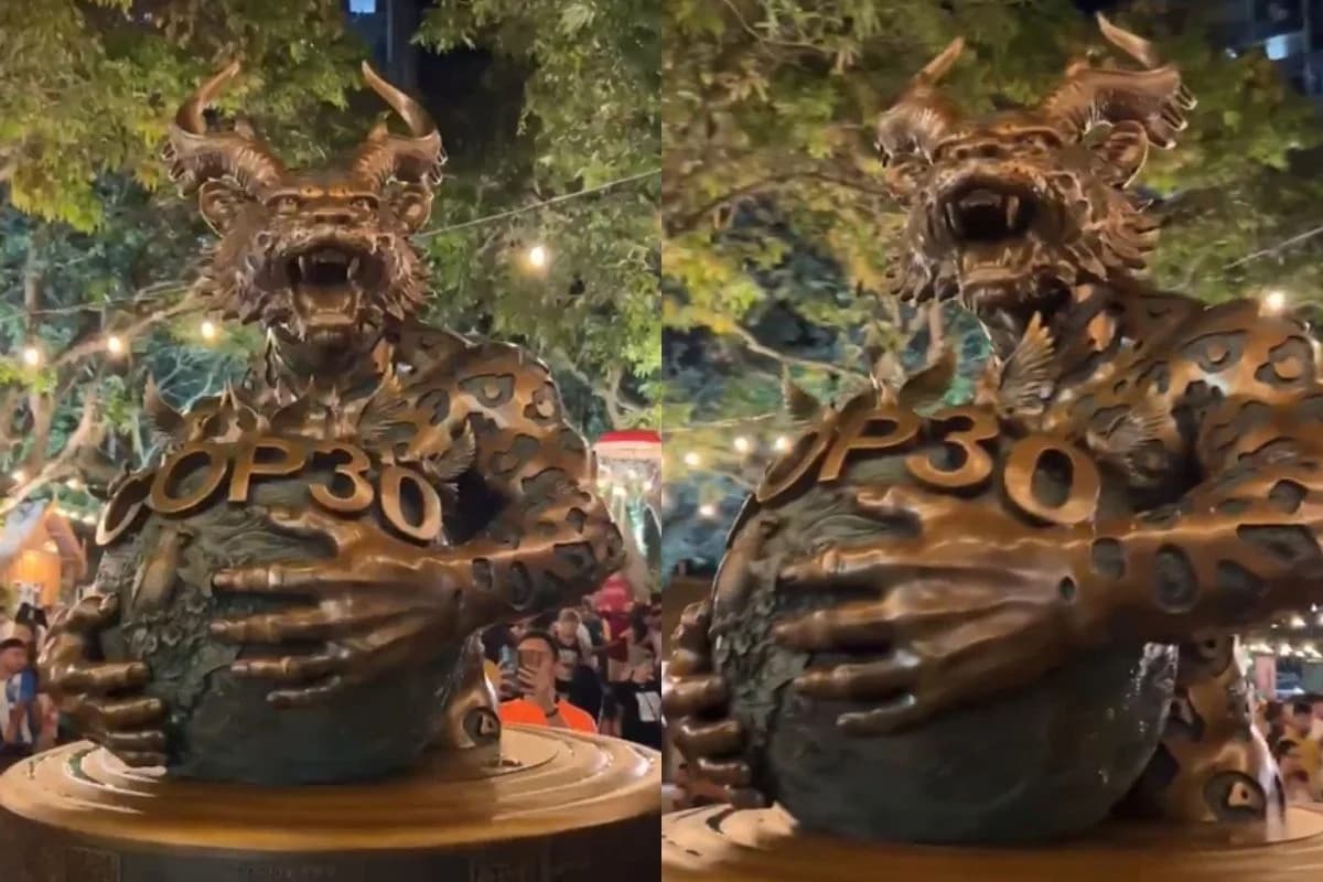 Estátua chinesa que Brasil recebeu de presente na COP 30 causa polêmica entre evangélicos