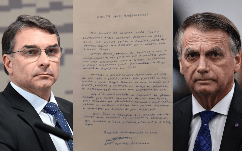 Bolsonaro reafirma apoio a pré-candidatura de Flávio à Presidência em carta escrita à mão