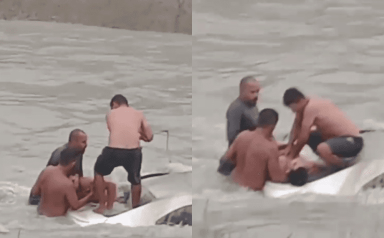 Jovem perde o controle e cai com carro em igarapé na zona Sul de Manaus