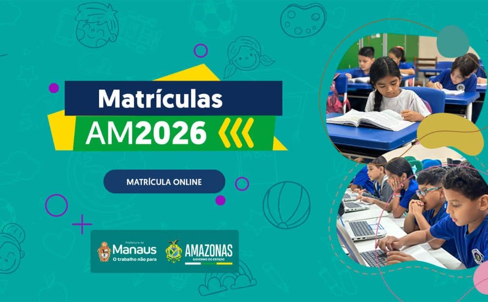 Rematrículas automáticas para 2026 da rede municipal de Manaus começam nesta segunda (22)